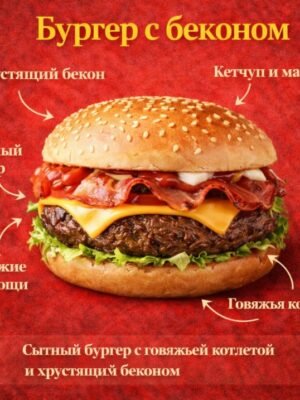 Чизбургер с беконом