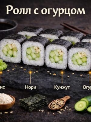 Роллы с огурцом