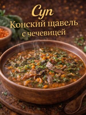 Суп Конский щавель с чечевицей